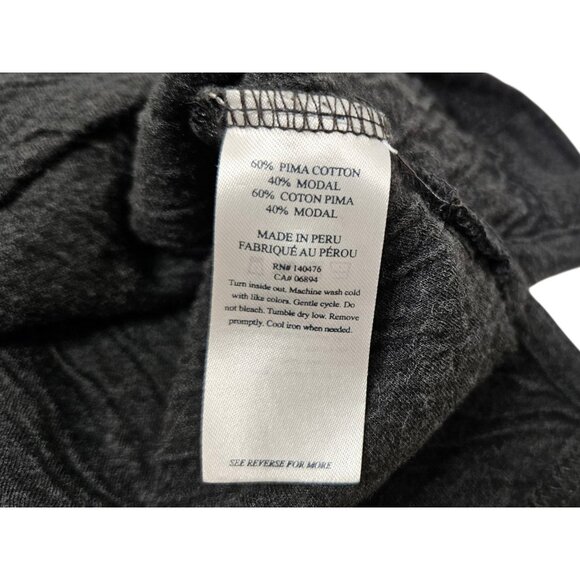 Faherty Cloud Cotton Polo Shirt Textured Men's Medium Charcoal Pima Cotton Modal - Picture 6 of 9